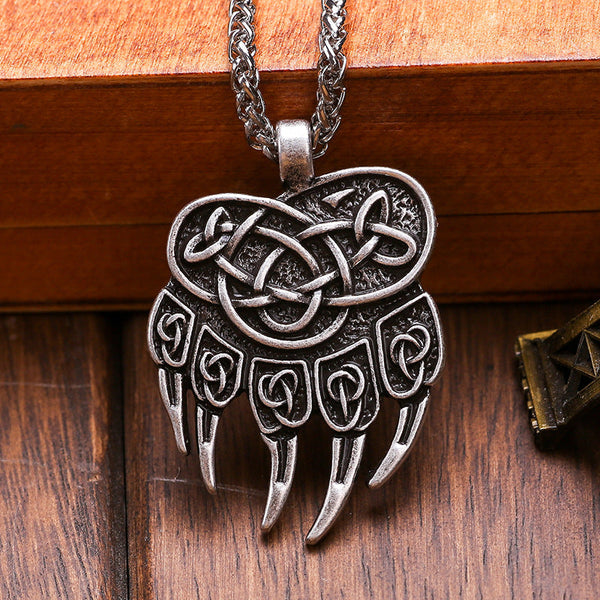 Viking Celtic Bear Paw Pendant