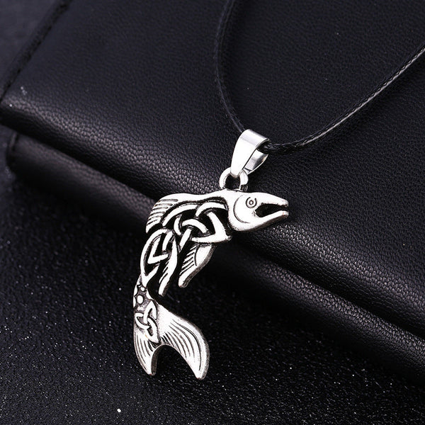 Viking Celtic Mermaid Pendant Necklace