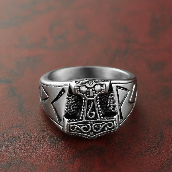 Small Chunky Mjolnir Thor's Hammer Ring