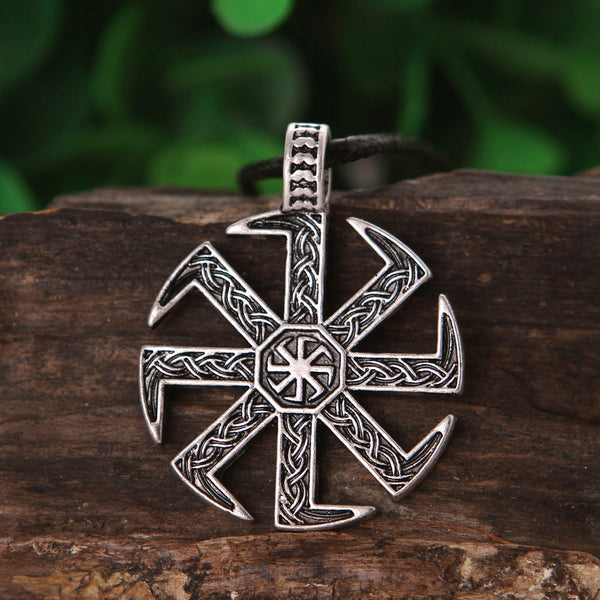 Viking Slavic Kolovrat Pendant Necklace