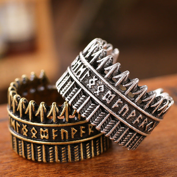 Viking Arrow Rune Alphabet Ring