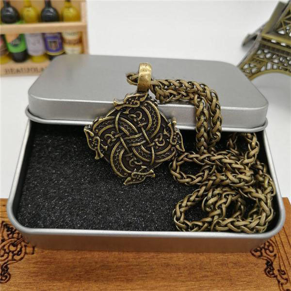 Viking Celtic Dragon Pendant Necklace