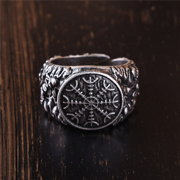 viking compass ring