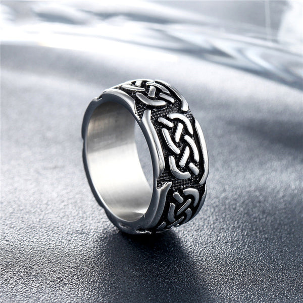 Celtic Knotwork Ring - Stainless Steel - HR-Q4035