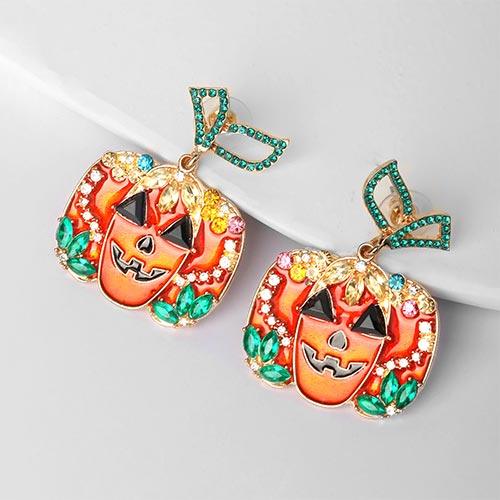 Halloween Skull Pumpkin Lamp Ghost Face Earrings