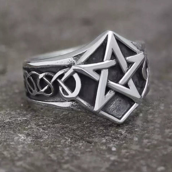 Pentagram Stainless Steel Ring