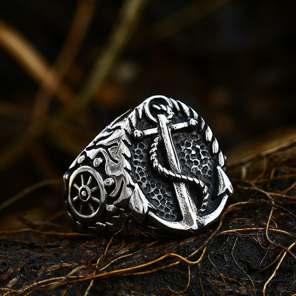 Anchor & Rope Ring - Sizes 7-13 - R123