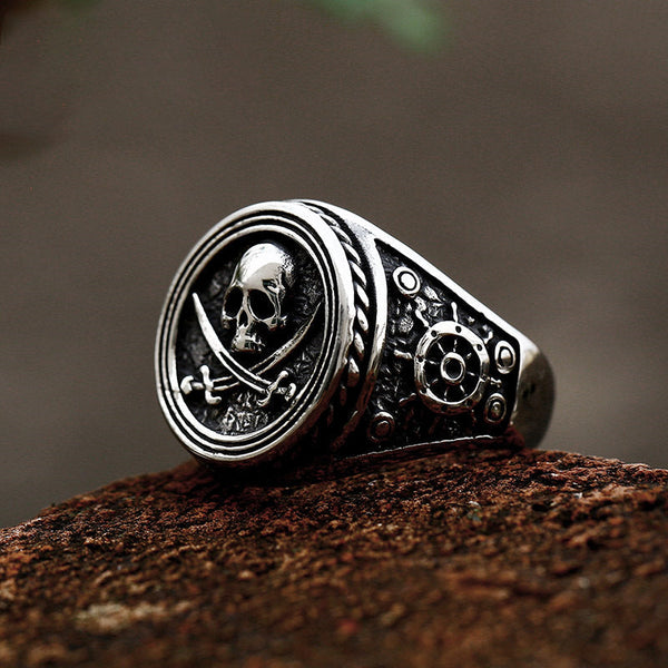 Skull and Crossbones Ring - Stainless Steel