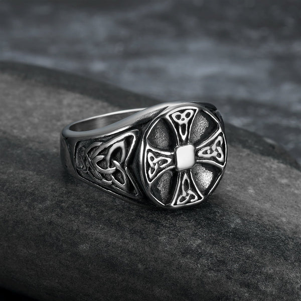 Celtic Cross Ring - Stainless Steel - 0625