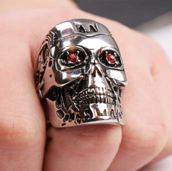 Cyborg Skull Ring (Steel)