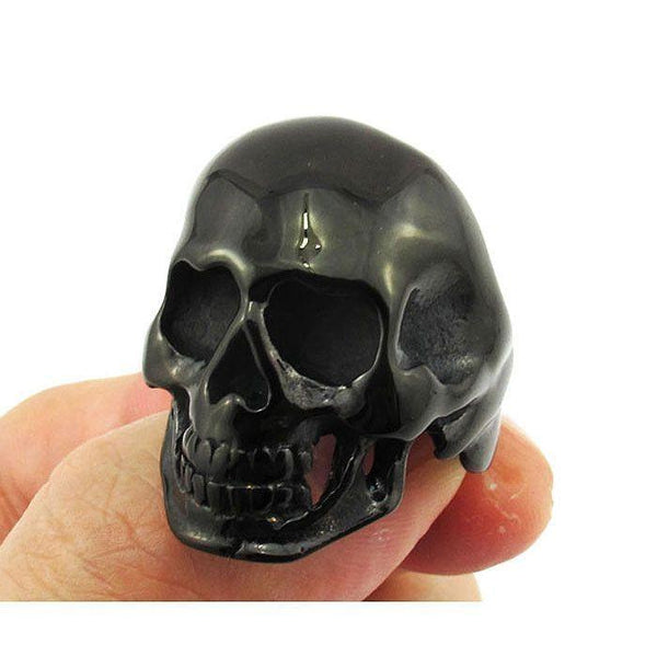 Black Skull Ring - Ion Plated Titanium Steel