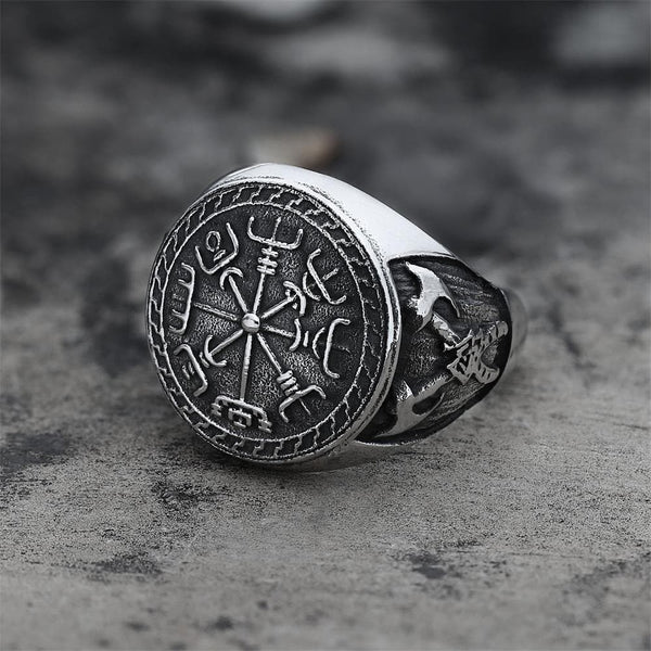 Viking Compass Vegvisir Stainless Steel Ring