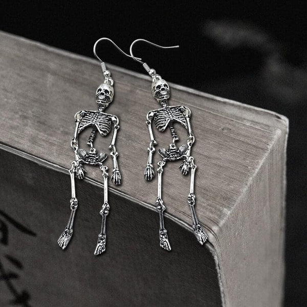 Scary Skeleton Alloy Earrings