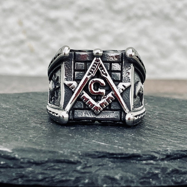 Free Mason Square Ring - Sizes 7-15 - R160