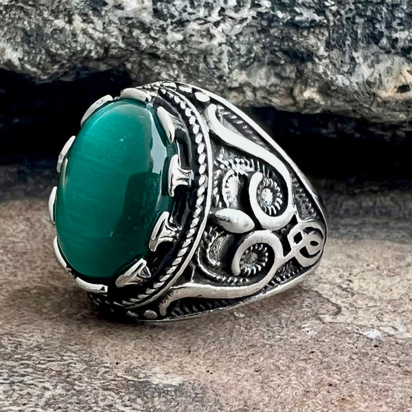 "Green Stone" - Scrollwork - Sizes 7-13 - R187