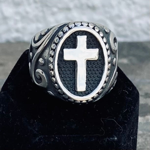 Cross Ring - Scrollwork - Sizes 8-12 - R191